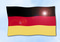 Flagge Deutschland
 im Querformat (Glanzpolyester)