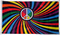 Friedensfahne Bunte Spirale mit PEACE-Zeichen
 (150 x 90 cm) kaufen