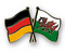 Freundschafts-Pin
 Deutschland - Wales Flagge Flaggen Fahne Fahnen kaufen bestellen Shop