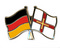 Freundschafts-Pin
 Deutschland - Guernsey Flagge Flaggen Fahne Fahnen kaufen bestellen Shop