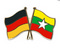 Freundschafts-Pin
 Deutschland - Myanmar Flagge Flaggen Fahne Fahnen kaufen bestellen Shop