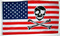Flagge USA mit Totenkopf
 (150 x 90 cm) Flagge Flaggen Fahne Fahnen kaufen bestellen Shop