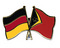 Freundschafts-Pin
 Deutschland - Timor-Leste Flagge Flaggen Fahne Fahnen kaufen bestellen Shop