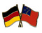 Freundschafts-Pin
 Deutschland - Samoa Flagge Flaggen Fahne Fahnen kaufen bestellen Shop
