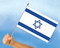 Stockflaggen Israel
 (45 x 30 cm) Flagge Flaggen Fahne Fahnen kaufen bestellen Shop