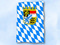 Flagge Bayern Raute mit Wappen
 im Hochformat (Glanzpolyester)