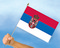 Stockflaggen Serbien mit Wappen
 (45 x 30 cm) Flagge Flaggen Fahne Fahnen kaufen bestellen Shop