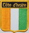 Aufnäher Flagge Elfenbeinküste
 in Wappenform (6,2 x 7,3 cm) Flagge Flaggen Fahne Fahnen kaufen bestellen Shop
