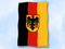 Flagge Deutschland mit Wappen
 im Hochformat (Glanzpolyester)