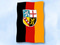 Flagge Saarland
 im Hochformat (Glanzpolyester) Flagge Flaggen Fahne Fahnen kaufen bestellen Shop