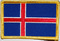 Aufnäher Flagge Island
 (8,5 x 5,5 cm) Flagge Flaggen Fahne Fahnen kaufen bestellen Shop