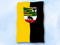Flagge Sachsen-Anhalt mit Wappen
 im Hochformat (Glanzpolyester) Flagge Flaggen Fahne Fahnen kaufen bestellen Shop