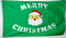 Flagge Nikolaus / Weihnachtsmann mit Schriftzug Merry Christmas
 (150 x 90 cm) Flagge Flaggen Fahne Fahnen kaufen bestellen Shop
