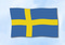 Flagge Schweden
 im Querformat (Glanzpolyester)