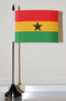 Tisch-Flagge Ghana 15x10cm
 mit Kunststoffständer Flagge Flaggen Fahne Fahnen kaufen bestellen Shop