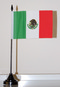 Tisch-Flagge Mexiko 15x10cm
 mit Kunststoffständer
