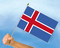 Stockflaggen Island
 (45 x 30 cm) Flagge Flaggen Fahne Fahnen kaufen bestellen Shop