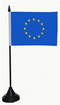 Tisch-Flagge EU 15x10cm
 mit Kunststoffständer Flagge Flaggen Fahne Fahnen kaufen bestellen Shop