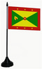 Tisch-Flagge Grenada 15x10cm
 mit Kunststoffständer Flagge Flaggen Fahne Fahnen kaufen bestellen Shop