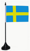 Tisch-Flagge Schweden 15x10cm
 mit Kunststoffstnder Flagge Flaggen Fahne Fahnen kaufen bestellen Shop