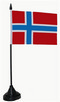 Tisch-Flagge Norwegen 15x10cm
 mit Kunststoffständer Flagge Flaggen Fahne Fahnen kaufen bestellen Shop