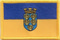 Aufnäher Flagge Niederösterreich mit Wappen
 (8,5 x 5,5 cm)