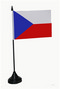 Tisch-Flagge Tschechische Republik 15x10cm
 mit Kunststoffständer