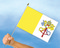 Stockflaggen Vatikanstadt
 (45 x 30 cm) Flagge Flaggen Fahne Fahnen kaufen bestellen Shop
