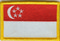 Aufnäher Flagge Singapur
 (8,5 x 5,5 cm) Flagge Flaggen Fahne Fahnen kaufen bestellen Shop