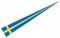 Langwimpel Schweden
 (150 x 30 cm) Flagge Flaggen Fahne Fahnen kaufen bestellen Shop