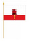 Stockflaggen Gibraltar
 (45 x 30 cm) Flagge Flaggen Fahne Fahnen kaufen bestellen Shop