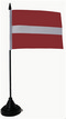 Tisch-Flagge Lettland 15x10cm
 mit Kunststoffständer Flagge Flaggen Fahne Fahnen kaufen bestellen Shop
