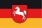 Flagge Niedersachsen
 im Querformat (Glanzpolyester) Flagge Flaggen Fahne Fahnen kaufen bestellen Shop