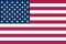 Flagge USA
 im Querformat (Glanzpolyester)