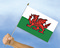 Stockflaggen Wales
 (45 x 30 cm) Flagge Flaggen Fahne Fahnen kaufen bestellen Shop