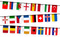 Flaggenkette klein Fußball-Europameisterschaft 2016