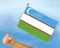 Stockflaggen Usbekistan / Uzbekistan, Republik 
 (45 x 30 cm) Flagge Flaggen Fahne Fahnen kaufen bestellen Shop