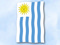 Flagge Uruguay
 im Hochformat (Glanzpolyester) Flagge Flaggen Fahne Fahnen kaufen bestellen Shop