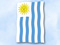 Flagge Uruguay
 im Hochformat (Glanzpolyester) Flagge Flaggen Fahne Fahnen kaufen bestellen Shop