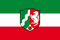 Flagge Nordrhein-Westfalen mit Wappen
 im Querformat (Glanzpolyester) Flagge Flaggen Fahne Fahnen kaufen bestellen Shop