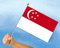 Stockflaggen Singapur
 (45 x 30 cm) Flagge Flaggen Fahne Fahnen kaufen bestellen Shop