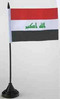 Tisch-Flagge Irak 15x10cm
 mit Kunststoffständer Flagge Flaggen Fahne Fahnen kaufen bestellen Shop
