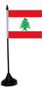 Tisch-Flagge Libanon 15x10cm
 mit Kunststoffständer Flagge Flaggen Fahne Fahnen kaufen bestellen Shop