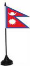 Tisch-Flagge Nepal 15x10cm
 mit Kunststoffständer Flagge Flaggen Fahne Fahnen kaufen bestellen Shop