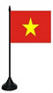 Tisch-Flagge Vietnam 15x10cm
 mit Kunststoffständer Flagge Flaggen Fahne Fahnen kaufen bestellen Shop
