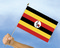 Stockflaggen Uganda
 (45 x 30 cm) Flagge Flaggen Fahne Fahnen kaufen bestellen Shop