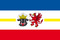 Flagge Mecklenburg-Vorpommern mit Wappen
 im Querformat (Glanzpolyester) Flagge Flaggen Fahne Fahnen kaufen bestellen Shop
