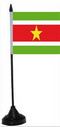 Tisch-Flagge Surinam 15x10cm
 mit Kunststoffständer Flagge Flaggen Fahne Fahnen kaufen bestellen Shop