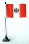 Tisch-Flagge Peru 15x10cm
 mit Kunststoffständer Flagge Flaggen Fahne Fahnen kaufen bestellen Shop