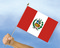 Stockflaggen Peru mit Wappen
 (45 x 30 cm) Flagge Flaggen Fahne Fahnen kaufen bestellen Shop